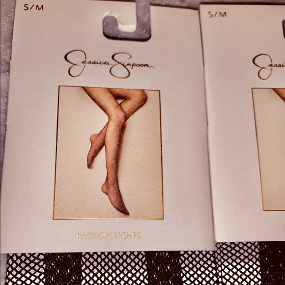 2 pairs of Jessica Simpson size s/m fashion tights - Picture 2 of 5